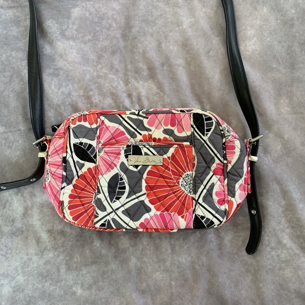 Vera Bradley Cherry Blossom Crossbody purse handbag Floral Adjustable strap